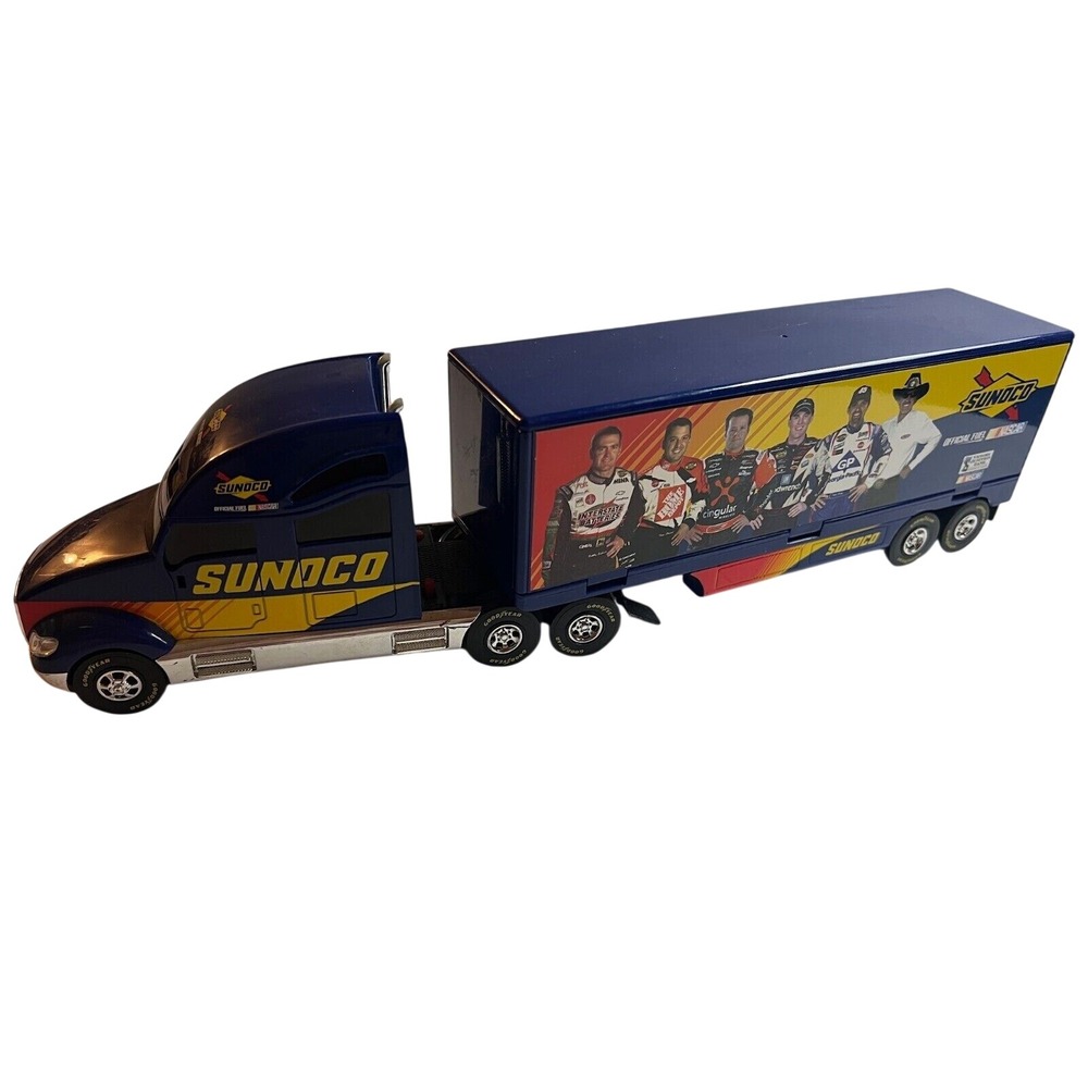 Sunoco NASCAR Hauler‎ Semi Truck Trailer Blue Yellow Victory Junction Gang Toy